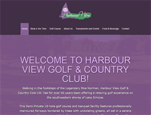 Tablet Screenshot of harbourviewgolfclub.com
